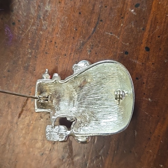 Vintage Y2k Trifari Silver Tone Snowman Brooch - Festive NWT - Picture 3 of 4